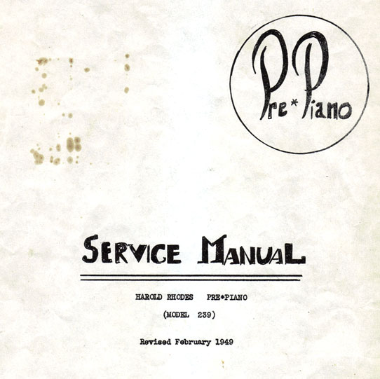 PRE*PIANO SERVICE MANUAL