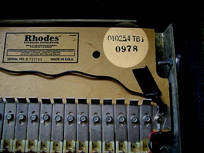 Fender rhodes serial number deals