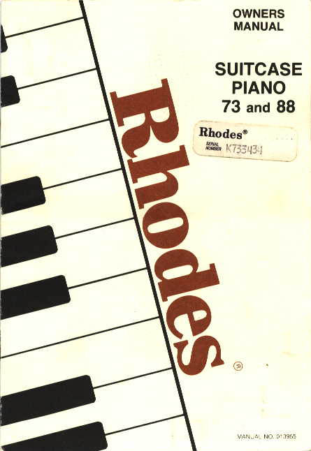 Fender rhodes manual store